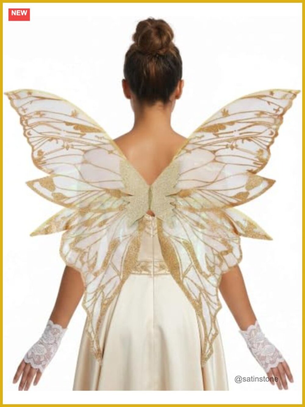 Fairy Wings Butterfly Cosplay Costume Organza Lace Gloves